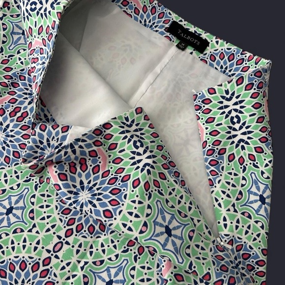 Talbots A-Line Skirt | Size 14 | Medallion Damask Print | Excellent Condition - Picture 4 of 5
